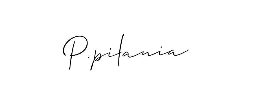 How to make P.pilania signature? Allison_Script is a professional autograph style. Create handwritten signature for P.pilania name. P.pilania signature style 2 images and pictures png