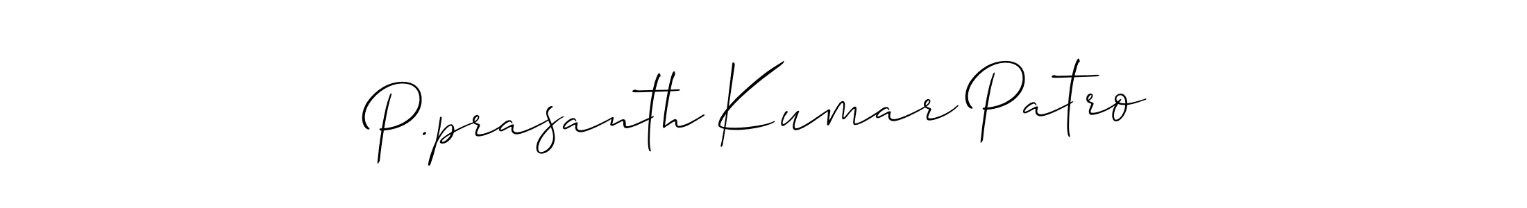 Also You can easily find your signature by using the search form. We will create P.prasanth Kumar Patro name handwritten signature images for you free of cost using Allison_Script sign style. P.prasanth Kumar Patro signature style 2 images and pictures png