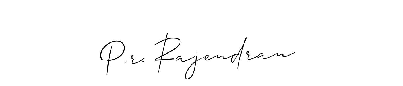 P.r. Rajendran stylish signature style. Best Handwritten Sign (Allison_Script) for my name. Handwritten Signature Collection Ideas for my name P.r. Rajendran. P.r. Rajendran signature style 2 images and pictures png