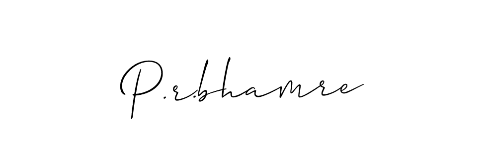 How to make P.r.bhamre signature? Allison_Script is a professional autograph style. Create handwritten signature for P.r.bhamre name. P.r.bhamre signature style 2 images and pictures png