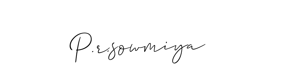 if you are searching for the best signature style for your name P.r.sowmiya. so please give up your signature search. here we have designed multiple signature styles  using Allison_Script. P.r.sowmiya signature style 2 images and pictures png