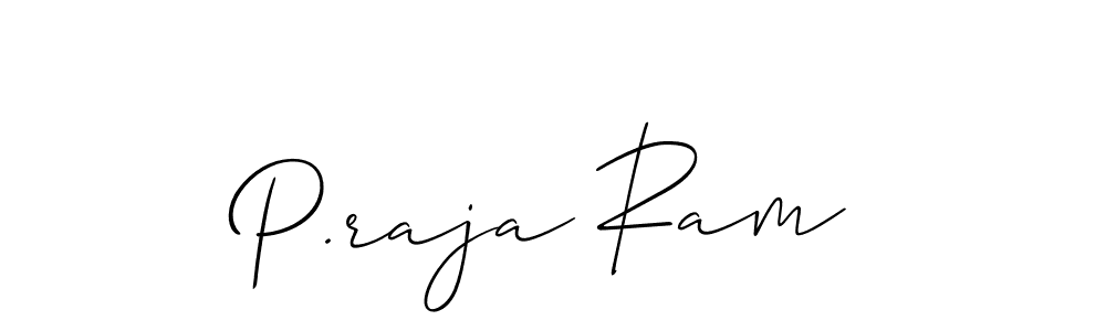 Design your own signature with our free online signature maker. With this signature software, you can create a handwritten (Allison_Script) signature for name P.raja Ram. P.raja Ram signature style 2 images and pictures png