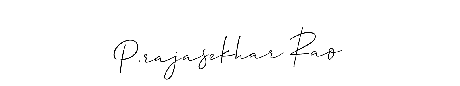 How to make P.rajasekhar Rao name signature. Use Allison_Script style for creating short signs online. This is the latest handwritten sign. P.rajasekhar Rao signature style 2 images and pictures png
