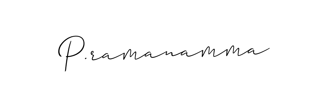 Also we have P.ramanamma name is the best signature style. Create professional handwritten signature collection using Allison_Script autograph style. P.ramanamma signature style 2 images and pictures png