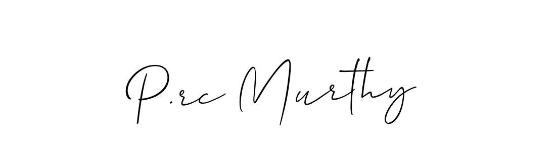 Create a beautiful signature design for name P.rc Murthy. With this signature (Allison_Script) fonts, you can make a handwritten signature for free. P.rc Murthy signature style 2 images and pictures png