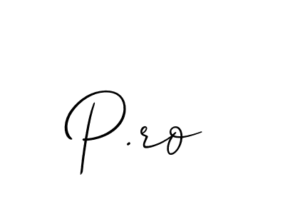 How to make P.ro signature? Allison_Script is a professional autograph style. Create handwritten signature for P.ro name. P.ro signature style 2 images and pictures png