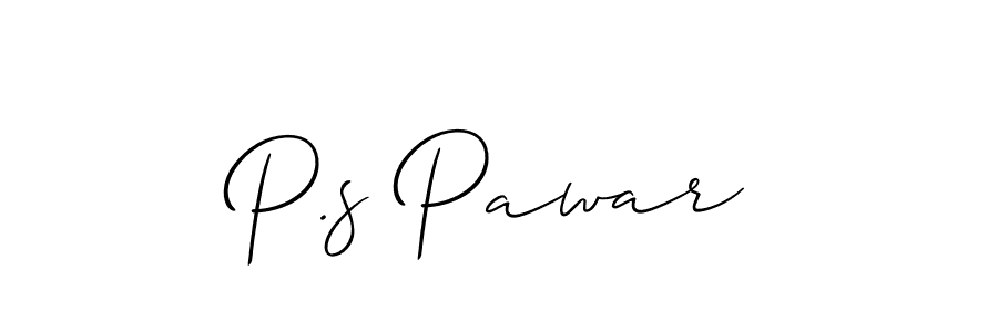 P.s Pawar stylish signature style. Best Handwritten Sign (Allison_Script) for my name. Handwritten Signature Collection Ideas for my name P.s Pawar. P.s Pawar signature style 2 images and pictures png