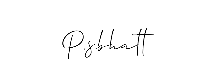 Make a beautiful signature design for name P.s.bhatt. Use this online signature maker to create a handwritten signature for free. P.s.bhatt signature style 2 images and pictures png