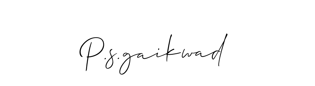 Also we have P.s.gaikwad name is the best signature style. Create professional handwritten signature collection using Allison_Script autograph style. P.s.gaikwad signature style 2 images and pictures png