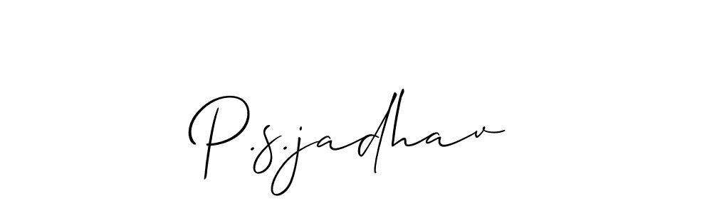 How to make P.s.jadhav signature? Allison_Script is a professional autograph style. Create handwritten signature for P.s.jadhav name. P.s.jadhav signature style 2 images and pictures png