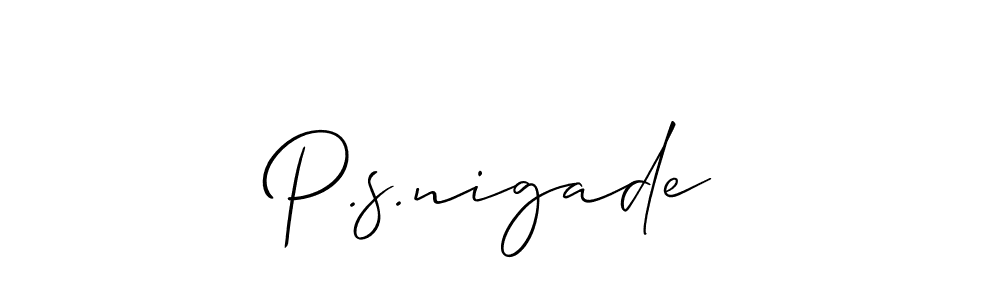 Once you've used our free online signature maker to create your best signature Allison_Script style, it's time to enjoy all of the benefits that P.s.nigade name signing documents. P.s.nigade signature style 2 images and pictures png