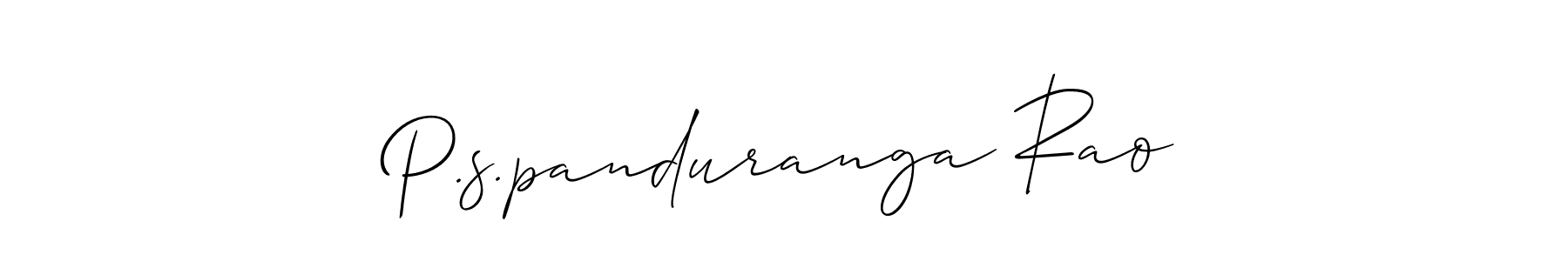 Also we have P.s.panduranga Rao name is the best signature style. Create professional handwritten signature collection using Allison_Script autograph style. P.s.panduranga Rao signature style 2 images and pictures png
