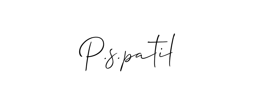 This is the best signature style for the P.s.patil name. Also you like these signature font (Allison_Script). Mix name signature. P.s.patil signature style 2 images and pictures png