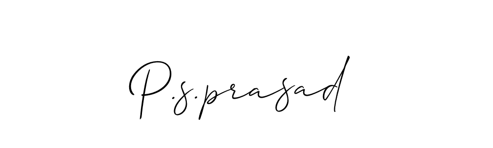 Make a beautiful signature design for name P.s.prasad. With this signature (Allison_Script) style, you can create a handwritten signature for free. P.s.prasad signature style 2 images and pictures png