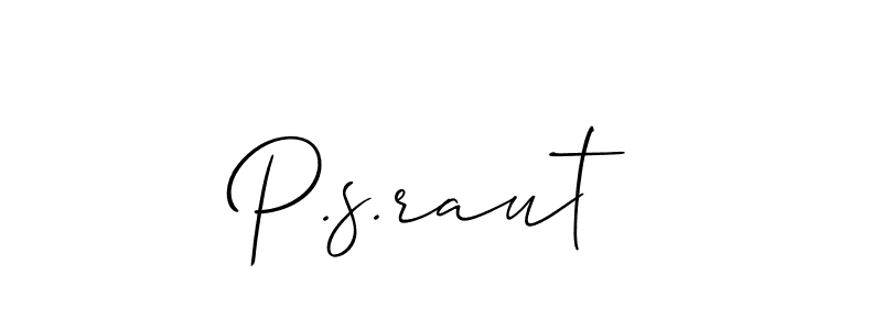 Make a beautiful signature design for name P.s.raut. Use this online signature maker to create a handwritten signature for free. P.s.raut signature style 2 images and pictures png