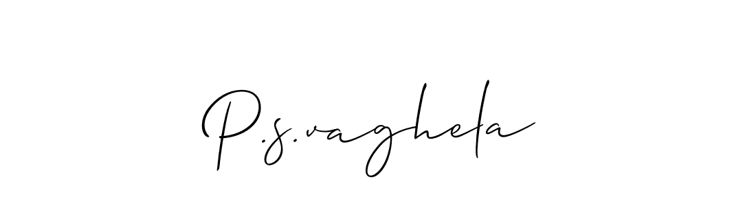 Create a beautiful signature design for name P.s.vaghela. With this signature (Allison_Script) fonts, you can make a handwritten signature for free. P.s.vaghela signature style 2 images and pictures png