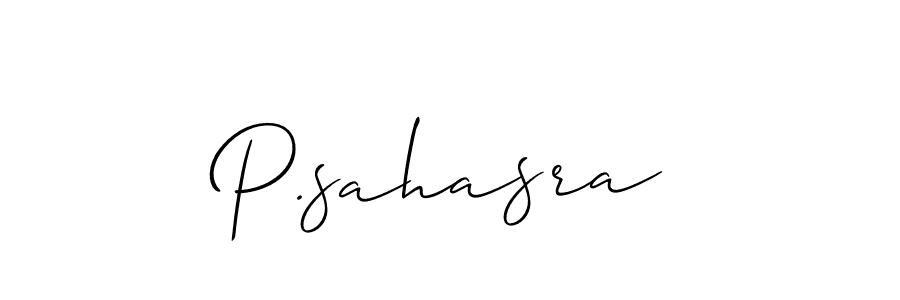 Make a beautiful signature design for name P.sahasra. Use this online signature maker to create a handwritten signature for free. P.sahasra signature style 2 images and pictures png