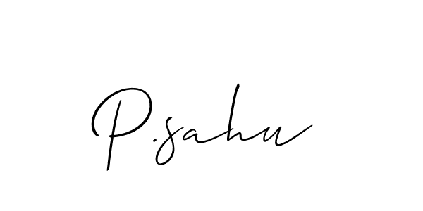 How to make P.sahu name signature. Use Allison_Script style for creating short signs online. This is the latest handwritten sign. P.sahu signature style 2 images and pictures png