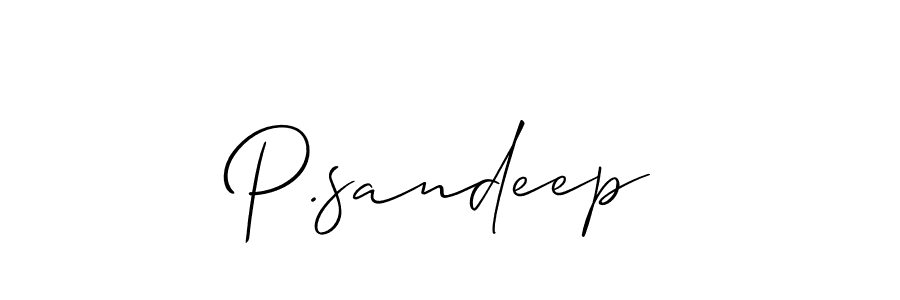 This is the best signature style for the P.sandeep name. Also you like these signature font (Allison_Script). Mix name signature. P.sandeep signature style 2 images and pictures png