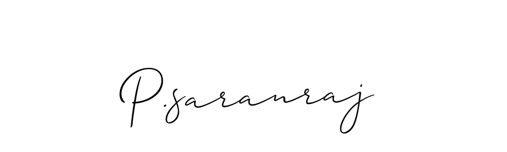 This is the best signature style for the P.saranraj name. Also you like these signature font (Allison_Script). Mix name signature. P.saranraj signature style 2 images and pictures png