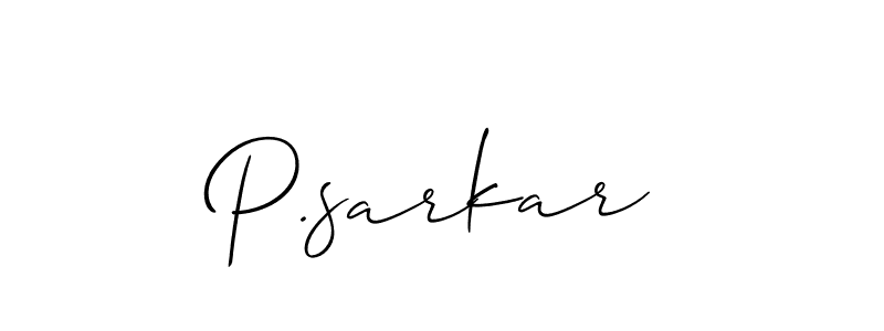 How to make P.sarkar name signature. Use Allison_Script style for creating short signs online. This is the latest handwritten sign. P.sarkar signature style 2 images and pictures png