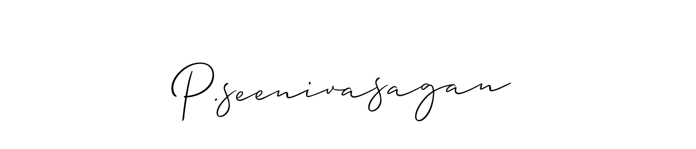 Create a beautiful signature design for name P.seenivasagan. With this signature (Allison_Script) fonts, you can make a handwritten signature for free. P.seenivasagan signature style 2 images and pictures png