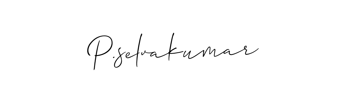 Make a beautiful signature design for name P.selvakumar. With this signature (Allison_Script) style, you can create a handwritten signature for free. P.selvakumar signature style 2 images and pictures png