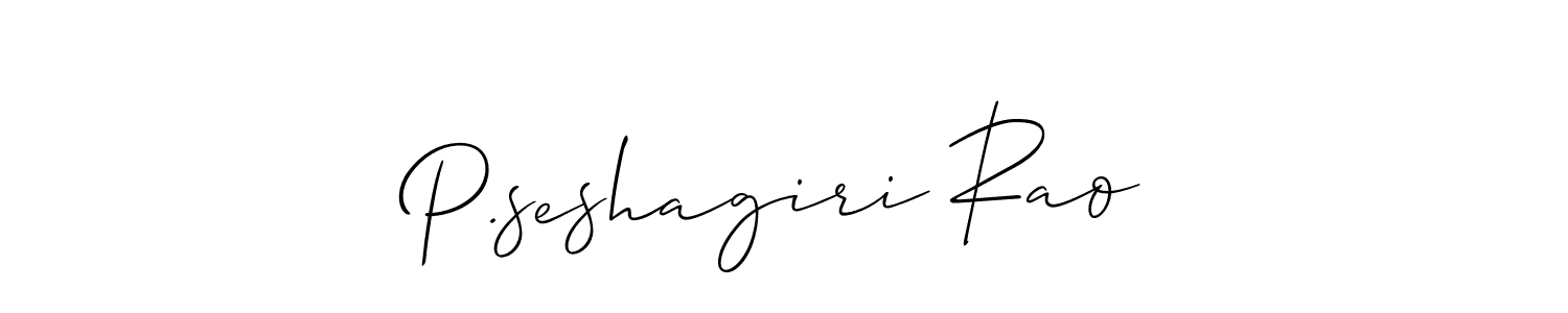 if you are searching for the best signature style for your name P.seshagiri Rao. so please give up your signature search. here we have designed multiple signature styles  using Allison_Script. P.seshagiri Rao signature style 2 images and pictures png