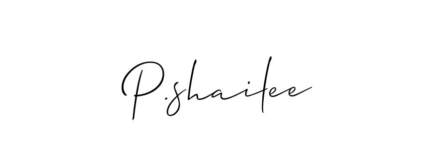 Similarly Allison_Script is the best handwritten signature design. Signature creator online .You can use it as an online autograph creator for name P.shailee. P.shailee signature style 2 images and pictures png