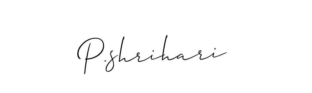 Allison_Script is a professional signature style that is perfect for those who want to add a touch of class to their signature. It is also a great choice for those who want to make their signature more unique. Get P.shrihari name to fancy signature for free. P.shrihari signature style 2 images and pictures png