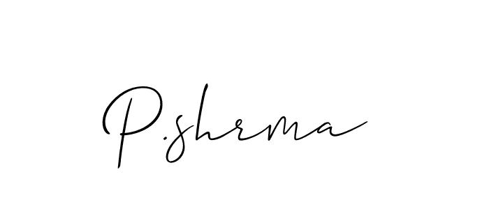 Allison_Script is a professional signature style that is perfect for those who want to add a touch of class to their signature. It is also a great choice for those who want to make their signature more unique. Get P.shrma name to fancy signature for free. P.shrma signature style 2 images and pictures png