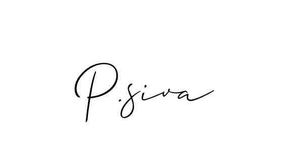 if you are searching for the best signature style for your name P.siva. so please give up your signature search. here we have designed multiple signature styles  using Allison_Script. P.siva signature style 2 images and pictures png