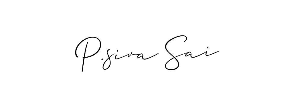 Create a beautiful signature design for name P.siva Sai. With this signature (Allison_Script) fonts, you can make a handwritten signature for free. P.siva Sai signature style 2 images and pictures png