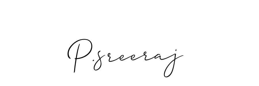 P.sreeraj stylish signature style. Best Handwritten Sign (Allison_Script) for my name. Handwritten Signature Collection Ideas for my name P.sreeraj. P.sreeraj signature style 2 images and pictures png