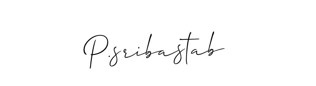 Create a beautiful signature design for name P.sribastab. With this signature (Allison_Script) fonts, you can make a handwritten signature for free. P.sribastab signature style 2 images and pictures png