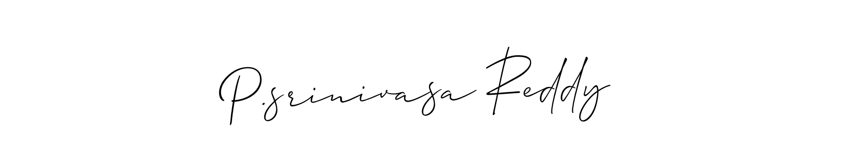 Also You can easily find your signature by using the search form. We will create P.srinivasa Reddy name handwritten signature images for you free of cost using Allison_Script sign style. P.srinivasa Reddy signature style 2 images and pictures png