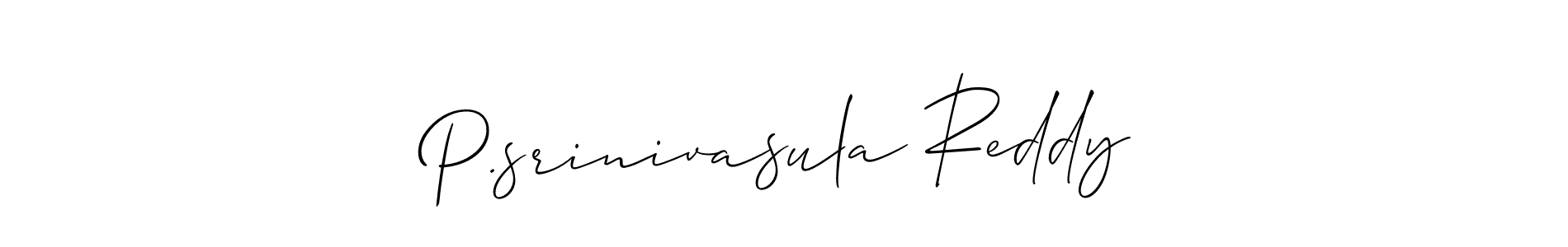 How to Draw P.srinivasula Reddy signature style? Allison_Script is a latest design signature styles for name P.srinivasula Reddy. P.srinivasula Reddy signature style 2 images and pictures png