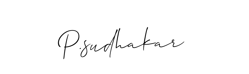 Best and Professional Signature Style for P.sudhakar. Allison_Script Best Signature Style Collection. P.sudhakar signature style 2 images and pictures png