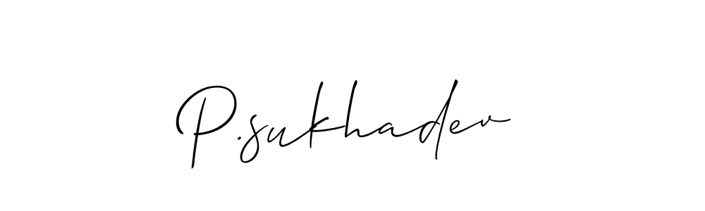 Make a beautiful signature design for name P.sukhadev. Use this online signature maker to create a handwritten signature for free. P.sukhadev signature style 2 images and pictures png