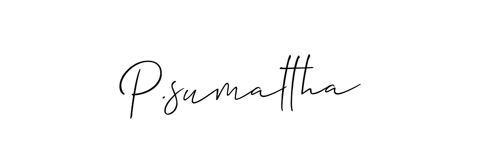 Make a beautiful signature design for name P.sumaltha. Use this online signature maker to create a handwritten signature for free. P.sumaltha signature style 2 images and pictures png