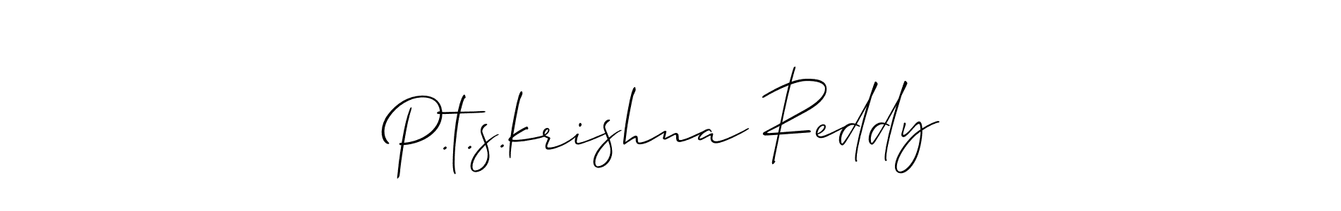 Once you've used our free online signature maker to create your best signature Allison_Script style, it's time to enjoy all of the benefits that P.t.s.krishna Reddy name signing documents. P.t.s.krishna Reddy signature style 2 images and pictures png