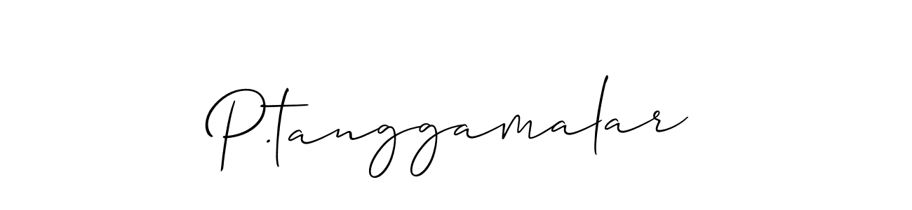 Design your own signature with our free online signature maker. With this signature software, you can create a handwritten (Allison_Script) signature for name P.tanggamalar. P.tanggamalar signature style 2 images and pictures png