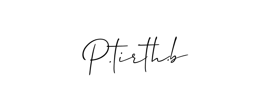 How to make P.tirth.b signature? Allison_Script is a professional autograph style. Create handwritten signature for P.tirth.b name. P.tirth.b signature style 2 images and pictures png