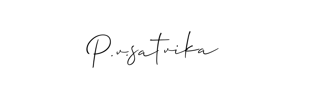 Make a beautiful signature design for name P.v.satvika. Use this online signature maker to create a handwritten signature for free. P.v.satvika signature style 2 images and pictures png