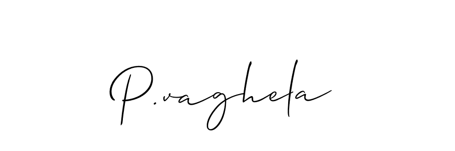 Make a beautiful signature design for name P.vaghela. With this signature (Allison_Script) style, you can create a handwritten signature for free. P.vaghela signature style 2 images and pictures png