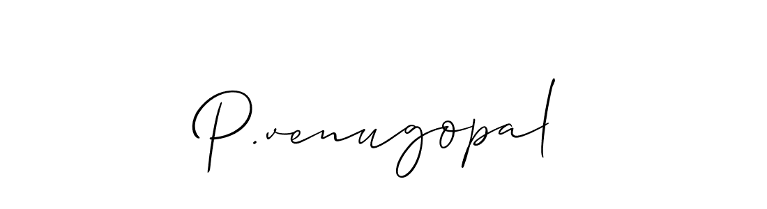 Best and Professional Signature Style for P.venugopal. Allison_Script Best Signature Style Collection. P.venugopal signature style 2 images and pictures png