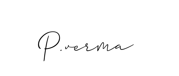 P.verma stylish signature style. Best Handwritten Sign (Allison_Script) for my name. Handwritten Signature Collection Ideas for my name P.verma. P.verma signature style 2 images and pictures png