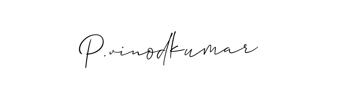 P.vinodkumar stylish signature style. Best Handwritten Sign (Allison_Script) for my name. Handwritten Signature Collection Ideas for my name P.vinodkumar. P.vinodkumar signature style 2 images and pictures png