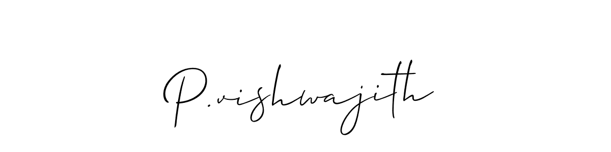 It looks lik you need a new signature style for name P.vishwajith. Design unique handwritten (Allison_Script) signature with our free signature maker in just a few clicks. P.vishwajith signature style 2 images and pictures png