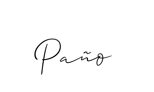 Design your own signature with our free online signature maker. With this signature software, you can create a handwritten (Allison_Script) signature for name Paño. Paño signature style 2 images and pictures png
